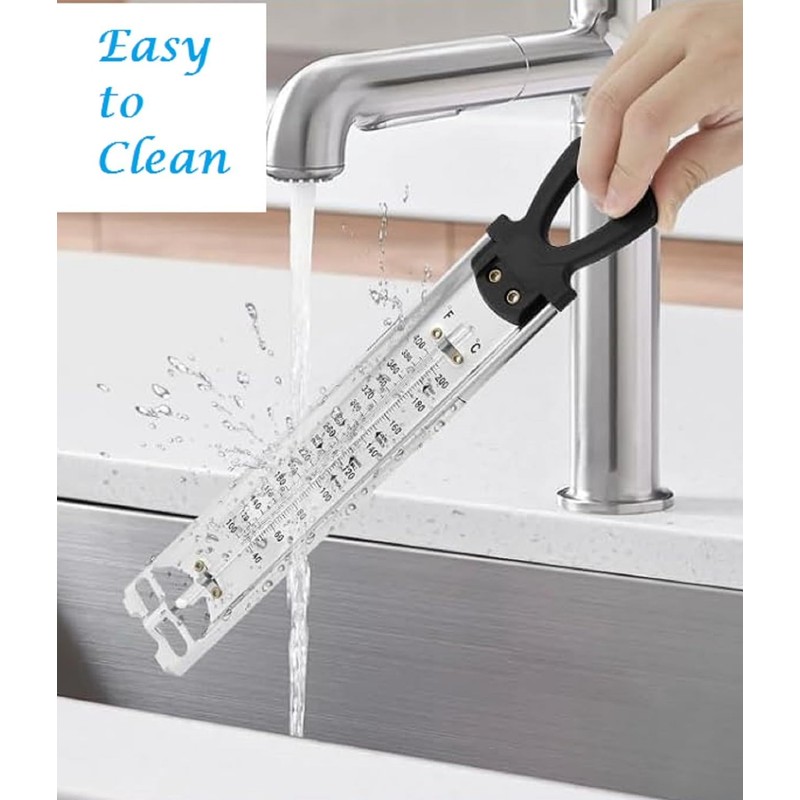 Candy Thermometer Deep Fry Thermometer Oil Thermometer with Temperature Reference