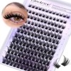 Pawotence Lash Clusters Wispy Kira Cluster Eyelash Extensions 10-18mm Individual