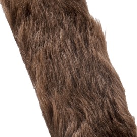 Dadeldo Living & Lifestyle Fur Ribbon Table Runner Faux Fur Xmas Christmas Decorative Ribbon Decoration (Brown)