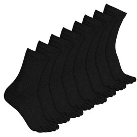 Bencailor 4 Pair Women Five Toe Socks Cotton Toe Socks Athletic Running Long Split Toe Women's Cotton Crew Ankle Socks(Black)