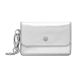 FOSSIL Valerie Card Case Silver Metallic, Metallic silver, Classic