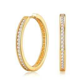 Gold Hoop Earrings For Women S925 Sterling Silver Gold Huggie Hoop Earrings Gold Chunky Hoop Earrings Hypoallergenic Teardrop Earrings Oval Hoop Earrings Gold Thick Hoop Earrings For Women