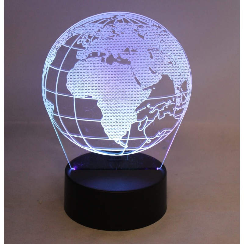 Dependable Industries 3D World Globe LED Light 7 Color Changing