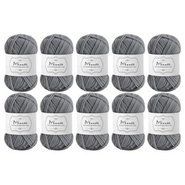 Maxee 500 g (50 g x 10) Hand Knitting Yarn, Multicoloured, Acrylic Yarn for Knitting, Soft Wool for Crochet and Crafts, Hand Knitting Yarn for Crochet, Scarves for Beginners, Experienced Knitters