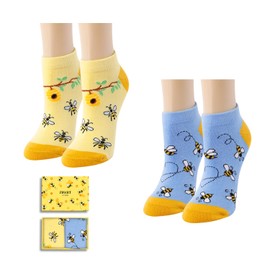 Zmart Funny Bee Gifts for Women - Novelty Crazy Honey Bee Socks Mothers Day Gifts for Animal Lovers
