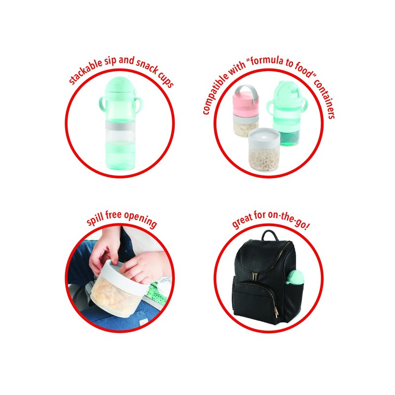 Skip Hop Sip-to-Snack, Teal/Gray