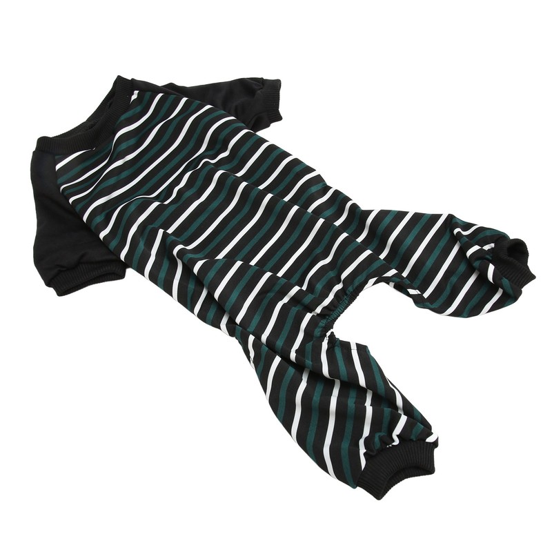 Striped Dog Pajamas Soft Stretchy Fashionable 4 Legged Puppy Pajamas