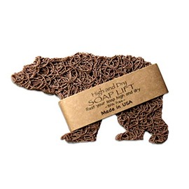 Soap Lift Bear Multi Colors, Bio Plastic, BPA Free Soap Saver (Brown)