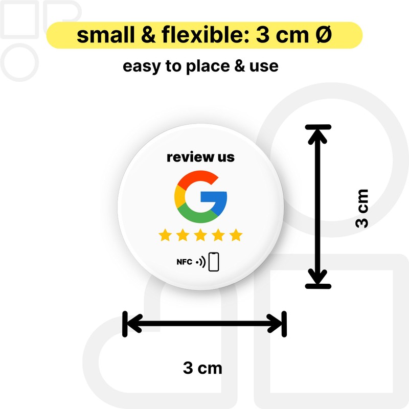 1 x "Review us" on Google NFC Sticker - 3