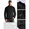 Zengjo 1/4 Zip Pullover Mens Athletic(Black,L)