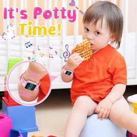 VTAIGE Potty Training Watch for Toddlers & Kids with Countdown, Flashing Lights, Fun Music or Vibration Alerts - Waterproof Interactive Toilet Training Reminder for Boys & Girls Ages 2-9