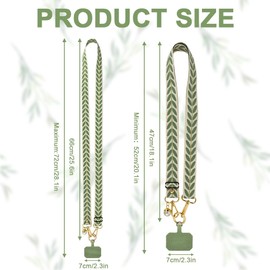 flintronic Universal Printing Phone Lanyard, Wide Neck Phone Strap with 2 Patches, Adjustable Crossbody Phone Lanyard, Crossbody Bag Strap Compatible with Most Phones, Airpods, Key Lan-yard