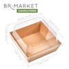 BR Market Small Charcuterie Box Set with Clear Lids, Brown,