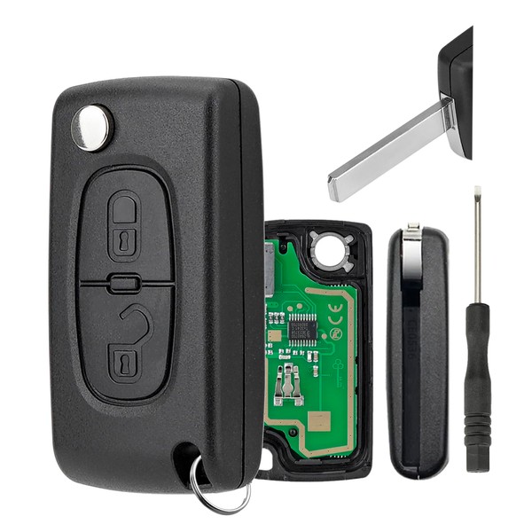 ASK 433MHZ 2 Buttons CE0536 Remote Key Fob For Peugeot