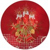 HanaQi Christmas Table Runner Tablecloth Dark Red Linen Look Red