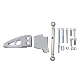 cobra-tek CHROME ALUMINUM AIR CONDITIONING BRACKET FOR CHEVY SC SWP DRIVER SIDE MOUNT