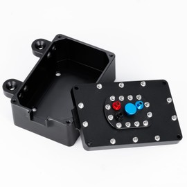 MORFUM SCX10 1:10 Scale RC Crawler Car Receiver Box CNC Aluminum Scale Fuel Cell Receiver Box for 1/8 1/10 RC Car Capra RR10 SCX10 PRO VS4-10 TRX4 TRX6 TF2 D90 CC02 (Black)