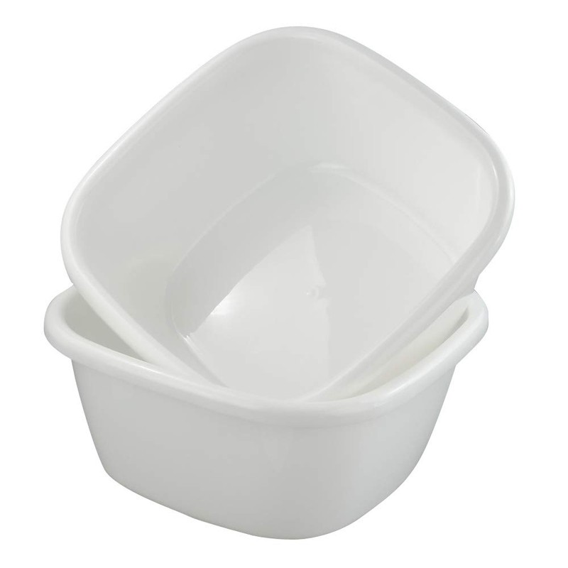 Wekiog Lavabo Palangana de Plástico Grande, 18 Cuartos, 2 Paquetes