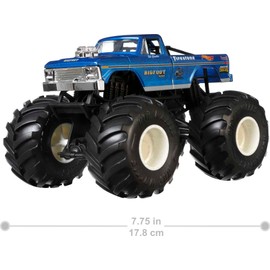 Hot Wheels Monster Trucks Bigfoot 1:24 Scale for Kids Age 3 4 5 6 7 8 Years Old Great Gift Toy Trucks Large Scales GBV32