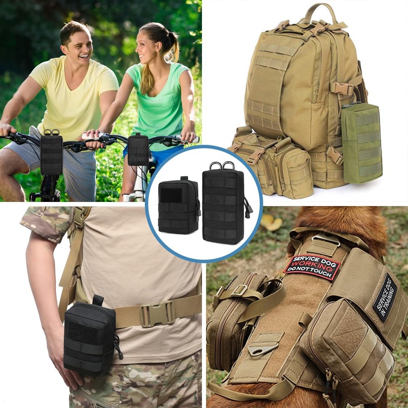 MUCHER 3 Pack Molle Pouches Tactical Waist Bags EDC Utility