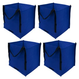 DURASACK Heavy Duty Storage Tote Bag 22-Gallon Rugged Woven Polypropylene Moving Bag, Reusable Self-Standing Design, Holds up to 500 Pounds, Pack of 4, Blue