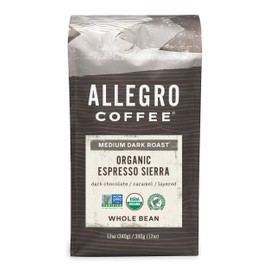 Allegro Coffee Organic Espresso Sierra Whole Bean Coffee, 12 oz