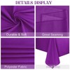 JALANCY 4 Pack Rectangle Tablecloth 60x102 Inch Purple Table Cloth