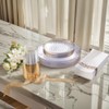 DaYammi 175PCS Clear Gold Plastic Dinnerware Set, Plastic Plates Disposable