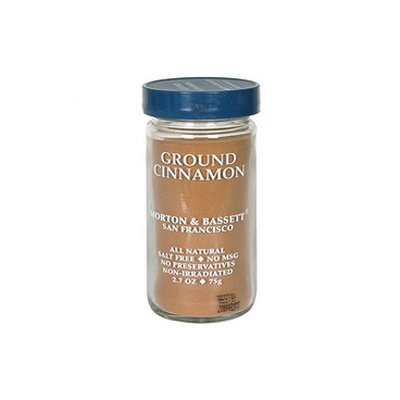 Morton & Bassett Ground Cinnamon, 1.3 oz – Non-GMO, Salt-Free,