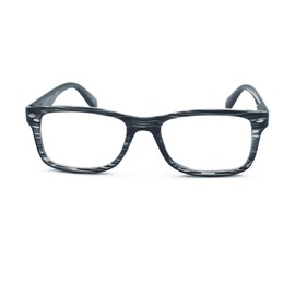 EYE ZOOM 2 Pack Men and Women Classic Style Reading Glasses with Case, Grey Stripe +1.75