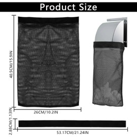 3 PCS Dryer Vent Lint Bags, Lint Catcher for Dryer，indoor Vent Lint Trap, Suitable for Outdoor Dryer Vents Capturing Lint and Dust (Black)