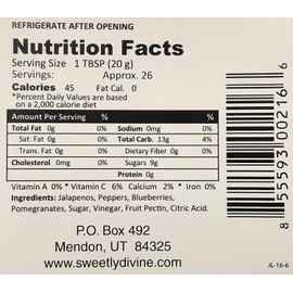 Sweetly Divine Hot Pepper Jelly (Blueberry Pomegranate Jalapeno)