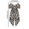 Cheetah Leopard Print Hair Bow Clips Barrettes Ponytail Holders Big
