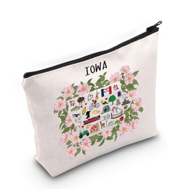 Iowa Favorite Gift Iowa Home Cosmetic Bag Iowa Souvenir Gift for Midwest (Iowa CA Bag)
