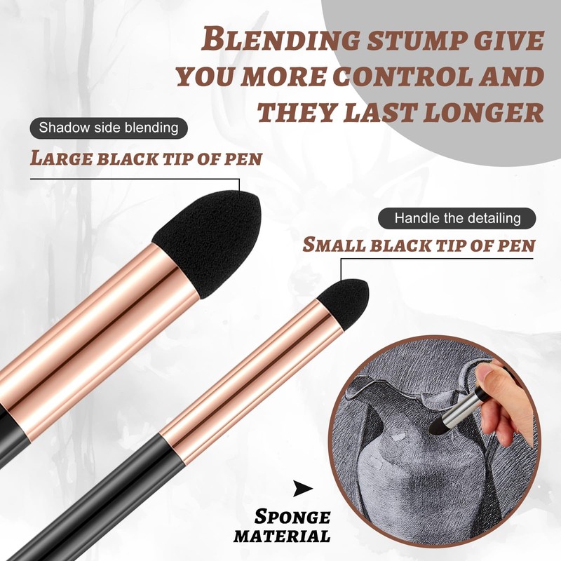Kosiz 6 Pcs Blending Sponge Pen Double Headed Rub and