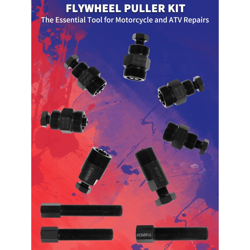 Punmew Flywheel Puller Set 10pcs Universal Flywheel Turning Tool for