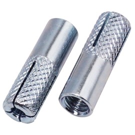 SKIR'CO Knurled Drip Anchors M6 x 25 mm, Expansion Bolt Sleeve Wall Anchors Concrete Anchors (Pack of 20)