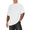 Verdusa Men's Oversized Shirts Short Sleeve Loose Fit Casual Solid