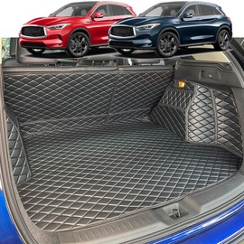7DEEKEI Cargo Liner for 2019-2025 Infiniti QX50 / 2022-2024 QX55 Trunk Mat and Rear Backrest Mat Cargo Liners All Weather Anti-Slip
