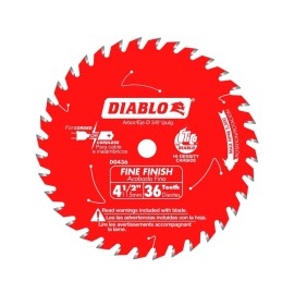 Freud Diablo D0436X 4 1/2 Inch 36 Tooth Fine Finish Saw Blade with Perma Shield Coa...