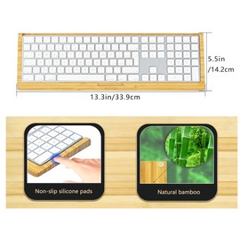 SAMDI Wood Keyboard Tray Holder Magic Keyboard with Numeric Keypad Custom