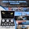 SINOCMP Hydraulic Pressure Gauges Test Kit 4000/6000/10000PSI, 9 Couplings 3