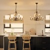 WUZUPS 9-Light Crystal Candle Chandelier Pendant Flushmount Ceiling Light Modern
