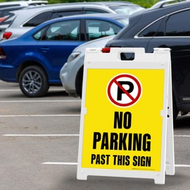 No Parking Past This Sign Sidewalk Sign Kit, 18x24 Inches, Portable A Frame, Made in USA by My Sign Center