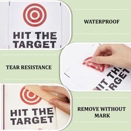 GORGECRAFT 10 Sheet Toilet Target Aiming Stickers Red Bullseye Target Sticks Potty Training Toilet Pee Target aim Bullseye Decal Bumper Sticker for Toilet, Urinal, Bathroom, Restroom