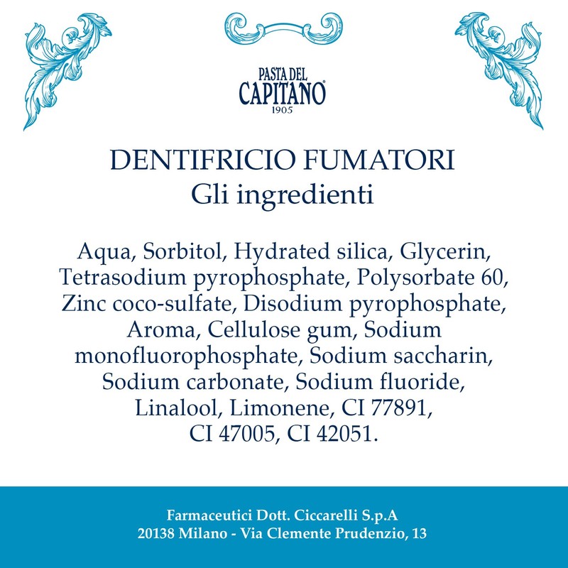 Pasta del Capitano 1905 Smoking Toothpaste 75ml