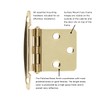 Hickory Hardware P139-3 Traditional Cabinet Door Hinge - Variable Overlay