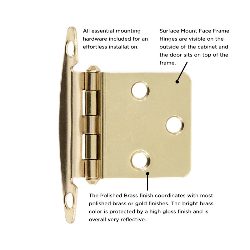 Hickory Hardware P139-3 Traditional Cabinet Door Hinge - Variable Overlay