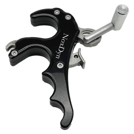 FymzeuQ 4 Finger Bow Release for Compound Bow, Black Clamping Aids, Clamping Jaws, Thumb Trigger, Archery Accessories