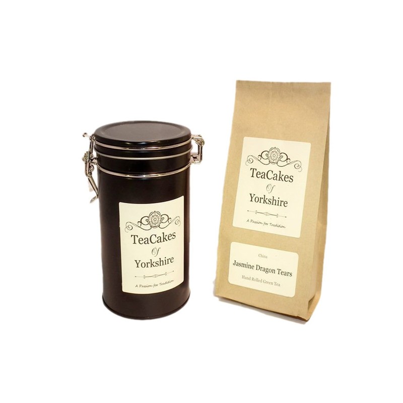 Jasmine Pearls Tea Gift Caddy Loose Leaf Green Dragon Tears